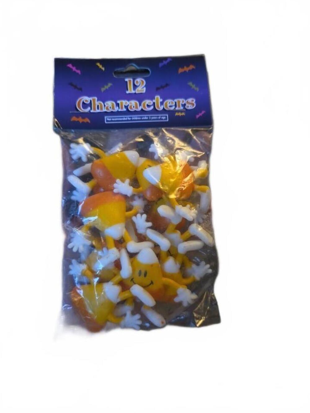 Vintage 1990's Candy Corn Bendable Figures Set of 12 Halloween